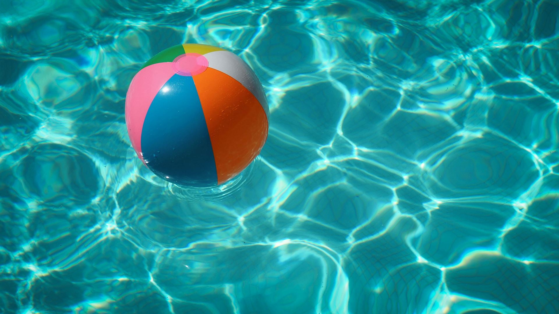 swimming pool with beach ball